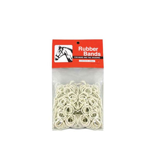 BRAID BAND RUBBER WHITE 500/PKG