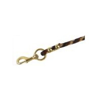 LEAD ROPE W/ BRASS BOLT SNAP BLACK 10 FT