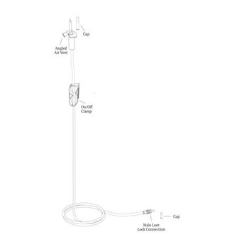 LARGE BORE IV SET 4 MM X 6.5 MM X 72 IN STERILE