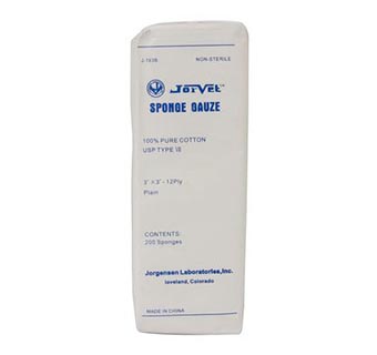 SPONGE GAUZE 3 IN X 3 IN 200/PKG