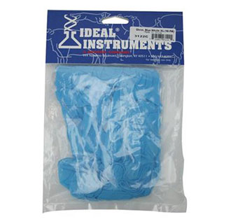 BLUE NITRILE DISPOSABLE GLOVES - LARGE - 10/PKG