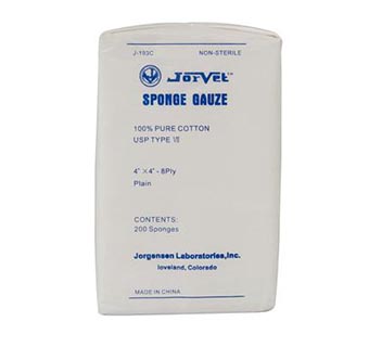 SPONGE GAUZE 4 IN X 4 IN 200/PKG