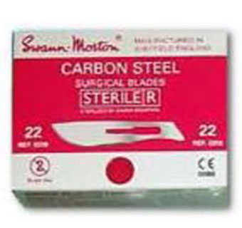 SWANN-MORTON SCAPEL BLADE STERILE SIZE 22 100/PKG