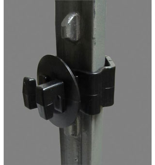 SUPER SUNG® T-POST INSULATOR HDPE BLACK 25/PKG