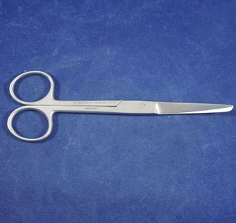 SURGICAL SCISSOR CUR/SHARP/BLUNT GERM STAINLESS STEEL 5-1/2 IN L