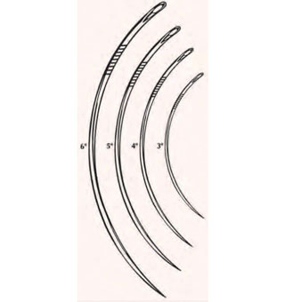 SUTURE NEEDLE 5 IN 3/8 CRVD CUT 1/PKG