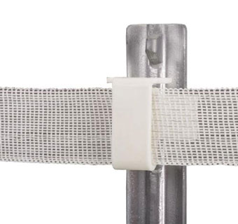 T-POST TAPE INSULATOR WHITE 25/PKG