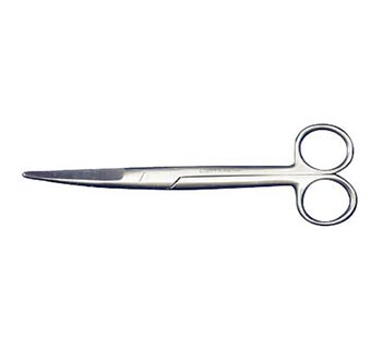 JORVET™ MAYO SCISSORS SERRATED CURVED 1/PKG