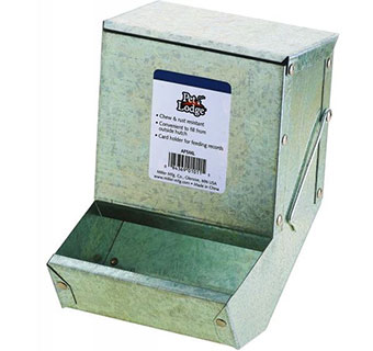 METAL SMALL ANIMAL FEEDER WITH LID - 5IN - EACH