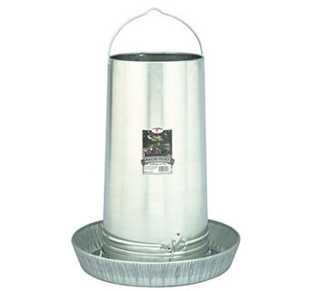 HANGING METAL POULTRY FEEDER WITH PAN- 40LB - EACH