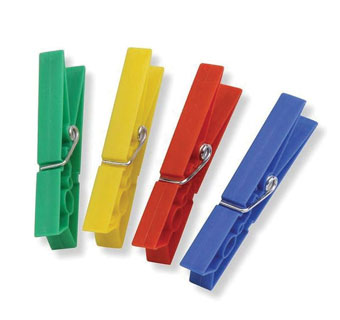 MULTI-COLOR CLOTHES PIN 3-1/4 IN L X 0.8 IN W X 0.6 IN H 50/PKG