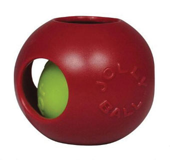 JOLLY PETS® TEASER JOLLY BALL L 8 IN POLYETHYLENE PLASTIC RED