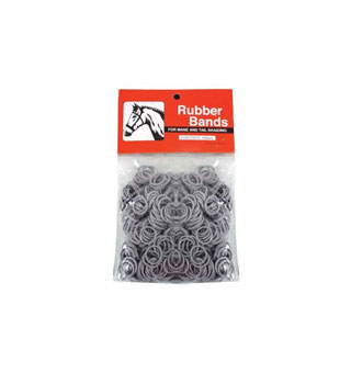 BRAID BAND RUBBER GRAY 500/PKG