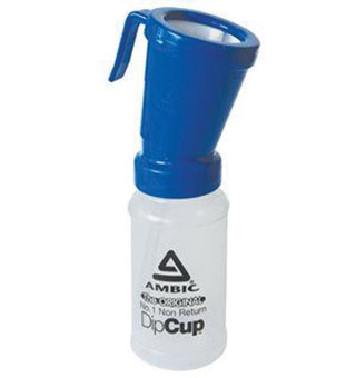 AMBIC® NON-RETURN TEAT DIP CUP BLUE