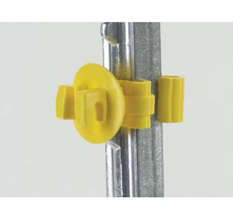 SUPER SUNG® T-POST INSULATOR HDPE YELLOW 25/PKG