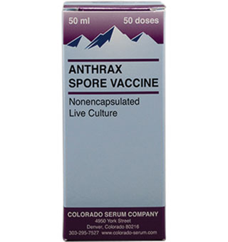 COLORADO SERUM CO ANTHRAX SPORE VACCINE 10 ML (50 DOSES)