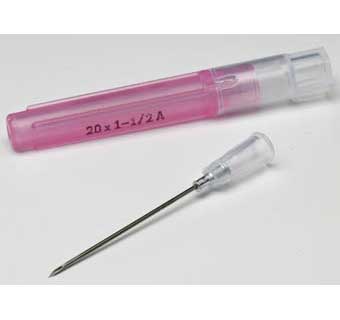 MONOJECT™ VET NEEDLE POLY HUB 20  GAUGE X 1/2 INCH INVERTED - BEVEL 100 COUNT