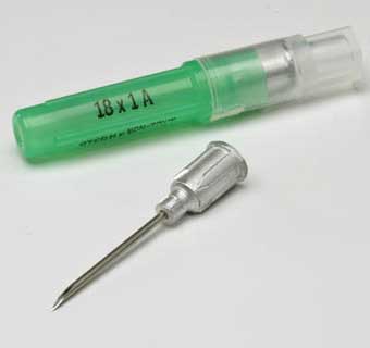 MONOJECT™ VET NEEDLE ALUMINUM HUB 14 GAUGE X 1 INCH INVERTED - BEVEL EACH