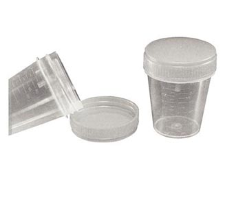 NONSTERILE DISPOSABLE SPECIMEN CONTAINER 4 OZ 100/BAG