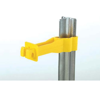 BACKSIDE T-POST INSULATOR YELLOW 25/PKG