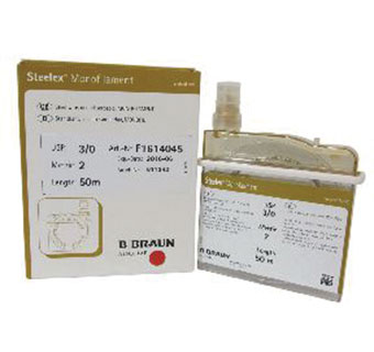 BRAUN SURGICAL SUTURES STERILE STAINLESS STEEL 3/0 (30 G) 50 M