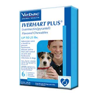 IVERHART PLUS® CHEWABLE TABLETS FOR DOGS UP TO 25 LB 10 X 6 DOSES (RX)