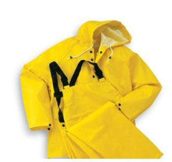 YELLOW 3-PIECE RAIN SUIT - LARGE - EACH