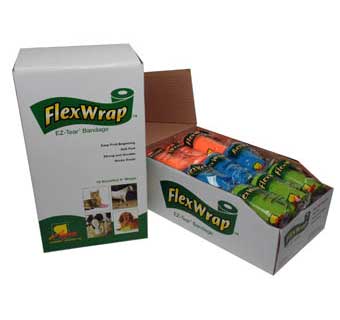FLEXWRAP® E-Z TEAR® COHESIVE BANDAGE 4 IN HUNTER GREEN EACH