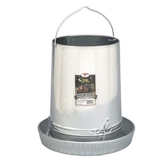 HANGING METAL POULTRY FEEDER WITH PAN- 30LB - 6/PKG