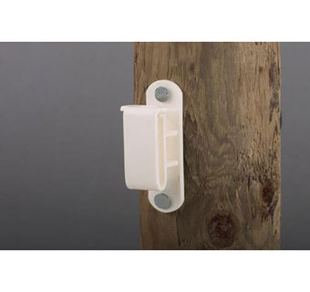 WOOD POST TAPE INSULATOR WHITE 25/PKG