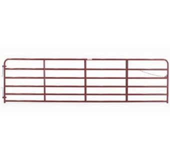GATE BULL EXTRA HEAVY-DUTY 2 INCH 6 BAR 16 FOOT RED 2RG16
