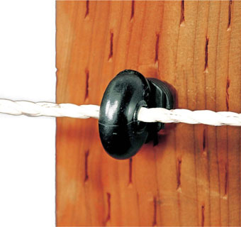 SCREW-IN RING INSULATOR 2 IN BLACK 25/PKG