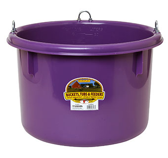 PLASTIC ROUND FEEDER PURPLE 8 GALLON 1/PKG