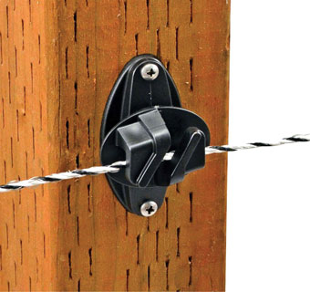 CLAW WOOD POST INSULATOR BLACK 25/PKG