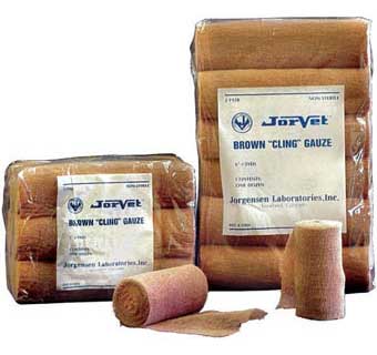 JORGENSEN BROWN CLING GAUZE 6 INCH X 5 YARD 12 COUNT