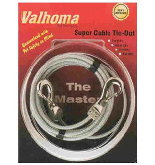 HEAVYWEIGHT MARINE TIE-OUT CABLE WITH HD SWIVEL SNAP CLEAR 15 FT