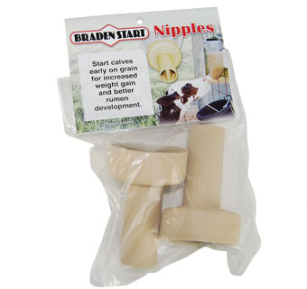 REPLACEMENT NIPPLE TAN RUBBER 2/PKG