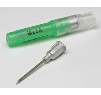 MONOJECT™ VET NEEDLE ALUMINUM HUB 14 GAUGE X 1 INCH INVERTED - BEVEL 100 COUNT
