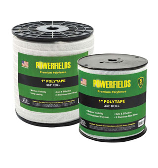 PREMIUM POLYFENCE POLYTAPE 1 IN WHITE 330 FT
