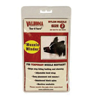 DOG MUZZLE MINDER BLACK NYLON SIZE 2 6 IN W