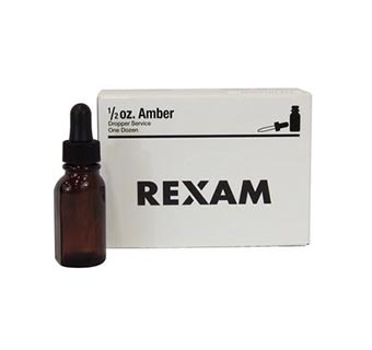 BOTTLE GLASS AMBER 1/2 OZ DROPPER 12 COUNT