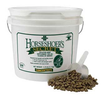 HORSESHOERS SECRET PELLETED HOOF SUPPLEMENT CONCENTRATE  3.75 LB PAIL