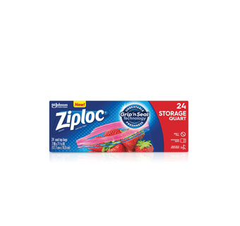 ZIPLOC® ZIPPERED STORAGE BAG 1 QT 500/PKG