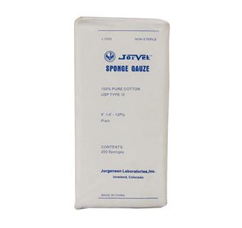 SPONGE GAUZE 4 IN X 4 IN 200/PKG