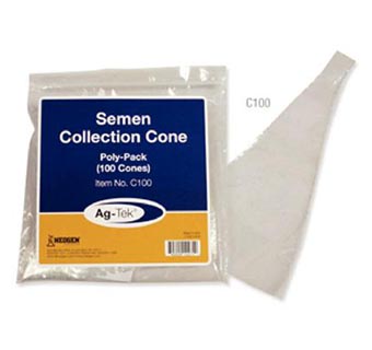 DISPOSABLE SEMEN COLLECTION CONE 100/PKG