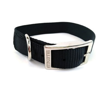 740 SINGLE LAYER DOG COLLAR 16 IN L X 1 IN W BLACK