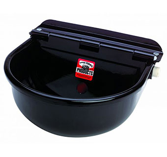 EPOXY-COATED STEEL AUTOMATIC STOCK WATERER BLACK 1/PKG
