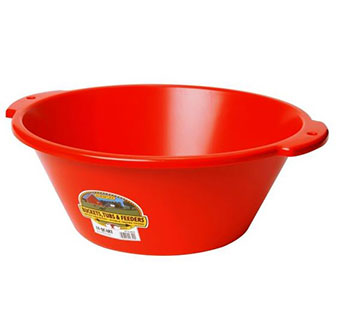 PLASTIC FEED PAN - RED - 18 QUART - EACH
