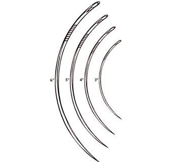 JORVET™ 3/8 IN CURVED SUTURE NEEDLE 6 IN 12/PKG