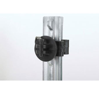 PINLOCK INSULATOR BLACK 4 IN FOR T-POST 25/PKG
